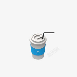 水杯模型饿了么创意杯模型图图标高清图片