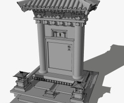 墓碑3D模型素材