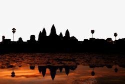 柬埔寨旅游著名吴哥窟景区高清图片