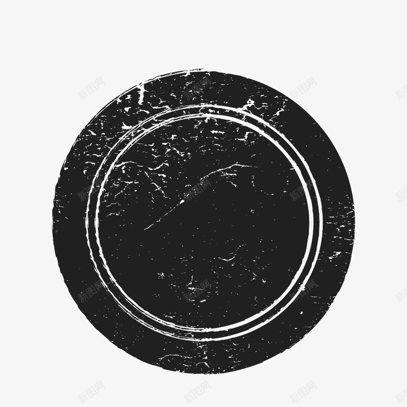 黑色毛笔圆圈png免抠素材_新图网 https://ixintu.com 圆圈 毛笔 纹理 黑色