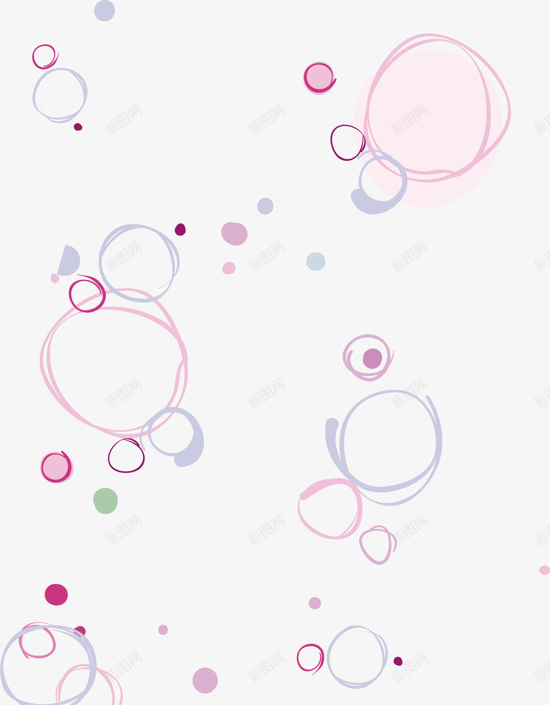 彩色圆圈装饰图案png免抠素材_新图网 https://ixintu.com 圆圈 彩色 泡泡 装饰 装饰元素