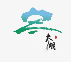 景点LOGO太湖旅游景点LOGO矢量图图标高清图片