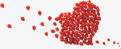红色气球组成爱心形状素材