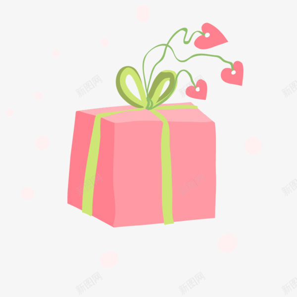 粉色盒子png免抠素材_新图网 https://ixintu.com 手绘 爱心 盒子 礼包 礼物 礼盒 粉色 绸带
