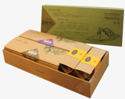 棕色粽子图案礼盒素材