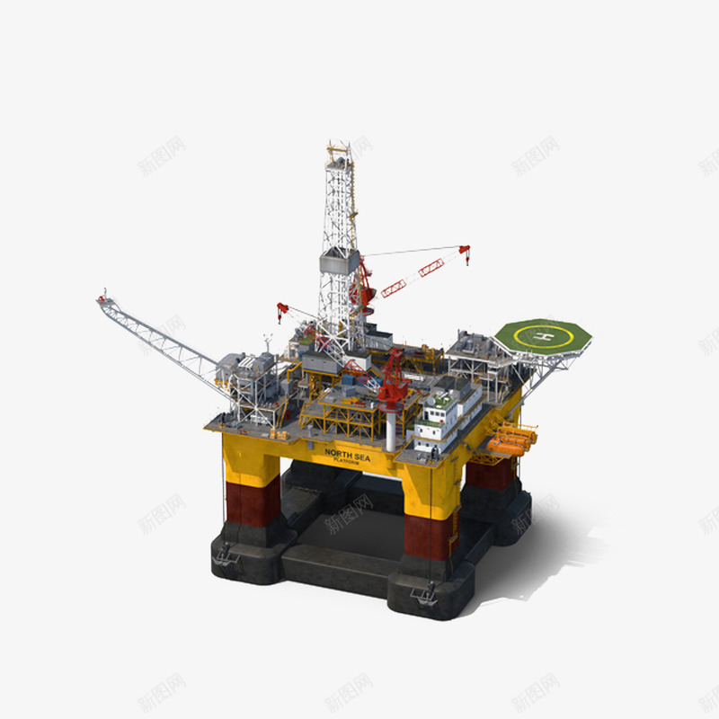 钻油平台png免抠素材_新图网 https://ixintu.com 平台 建筑 模型 钻油