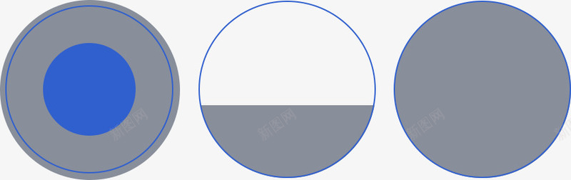 灰色圆圈蓝色线条png免抠素材_新图网 https://ixintu.com 圆圈 灰色 线条 蓝色