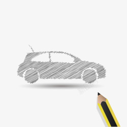 铅笔画的线汽车铅笔画高清图片
