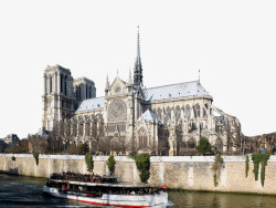 旅游景区巴黎圣母院素材