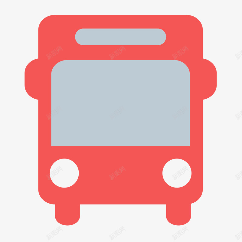 红色圆弧公交车元素矢量图图标eps_新图网 https://ixintu.com 出行 卡通图标 圆弧 巴士 扁平化 汽车 红色 矢量图
