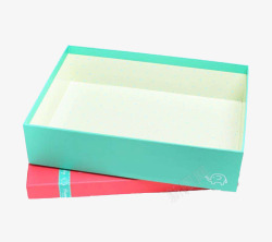 纸质礼品盒红色盖子绿色礼盒长方形精美高档高清图片