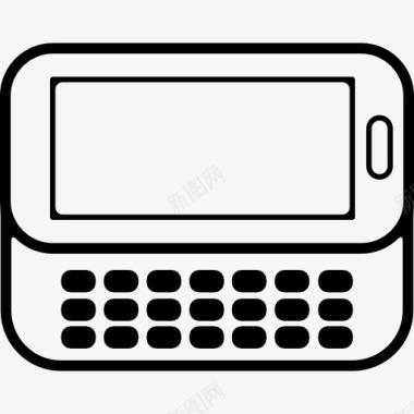 手机与灵活的键盘图标图标