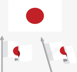 飘扬的日本国国旗矢量图素材