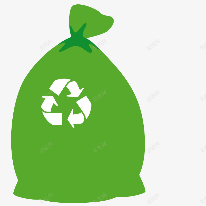 垃圾回收袋子png免抠素材_新图网 https://ixintu.com 形状 循环 环保 绿色