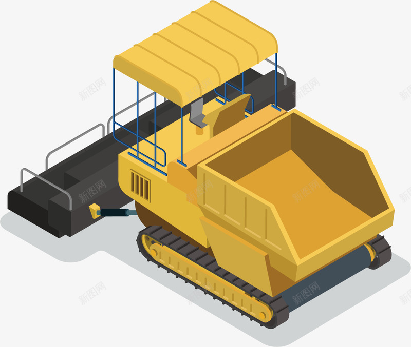 卡通铺路机矢量图ai免抠素材_新图网 https://ixintu.com 卡通 卡通小汽车 扁平汽车 汽车模型 汽车矢量图 铺路机 矢量图