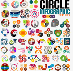 创意圆圈信息图素材