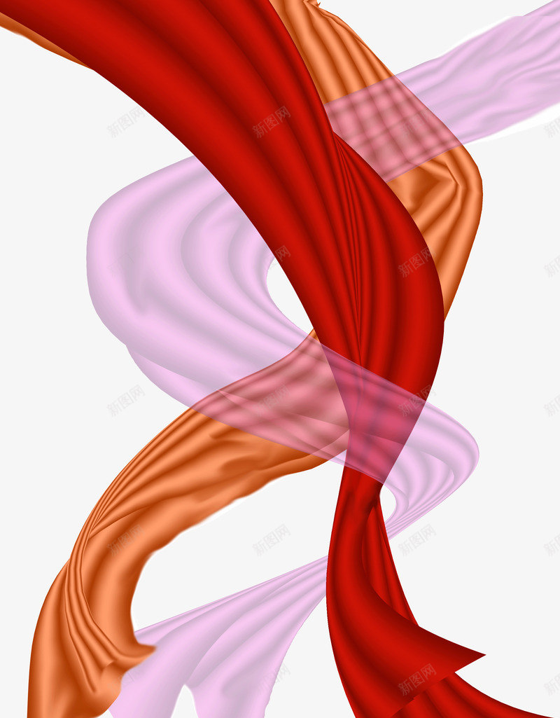 飘逸柔顺丝绸丝带png免抠素材_新图网 https://ixintu.com 丝带 丝绸 柔顺 飘逸