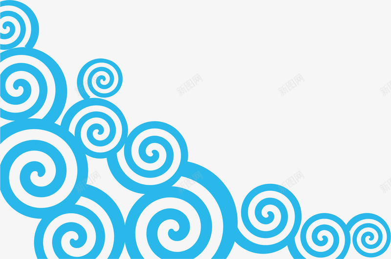 蓝色圆圈花纹png免抠素材_新图网 https://ixintu.com AI 圆圈 底纹 手绘 花纹 蓝色