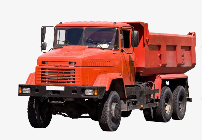 红色大卡车png免抠素材_新图网 https://ixintu.com 交通工具 卡车 汽车 泥头车 货车