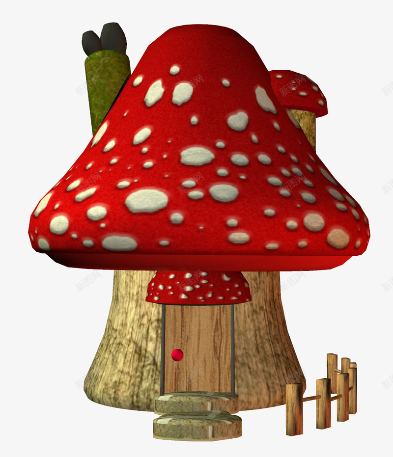 蘑菇png免抠素材_新图网 https://ixintu.com 动物之家 模型 波点 真菌 红菇 红蘑菇 草坪 蘑菇房