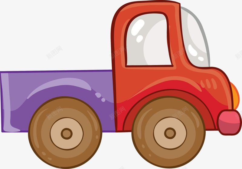 卡通可爱小卡车png免抠素材_新图网 https://ixintu.com 卡通小卡车 小汽车 汽车 玩具车 装饰图案 车辆
