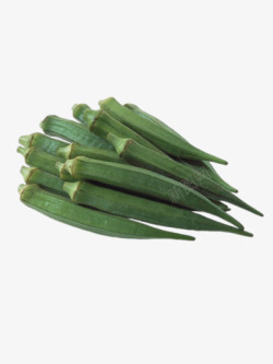 羊角豆绿色秋葵高清图片