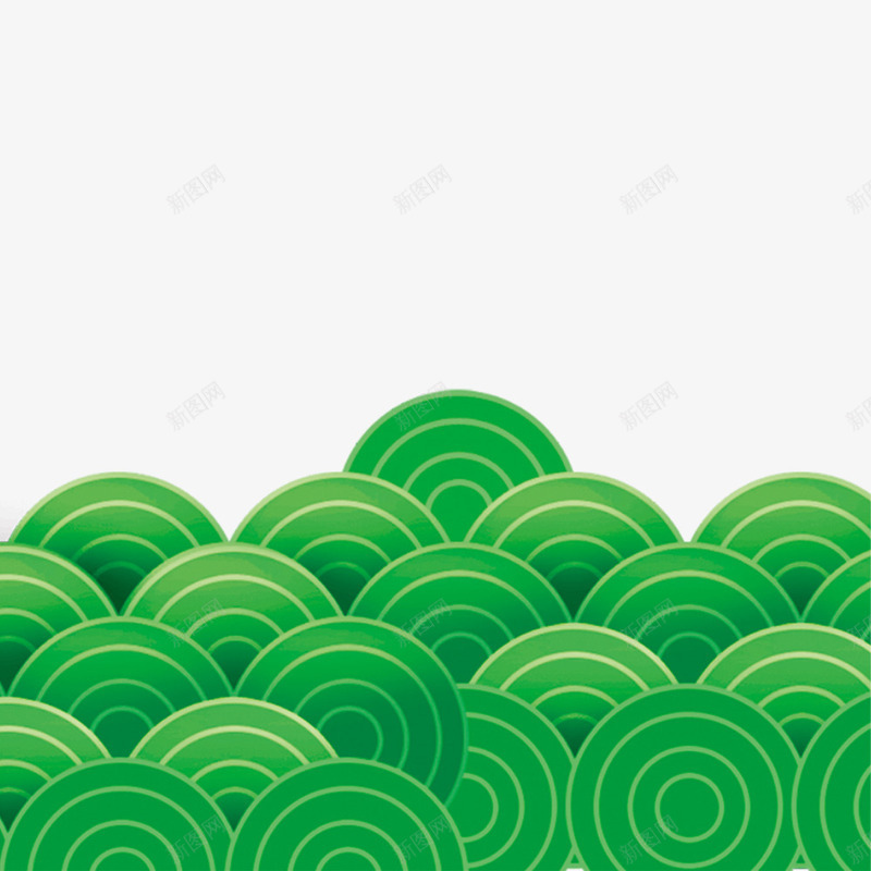 绿色圆圈背景png免抠素材_新图网 https://ixintu.com 图案 圆形 绿色 背景