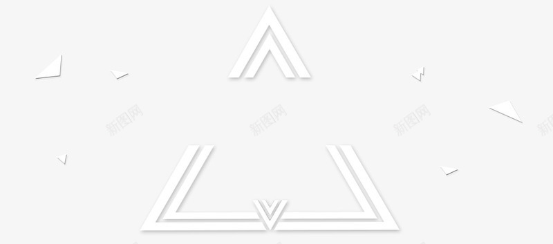 创意白色的几何形状png免抠素材_新图网 https://ixintu.com 几何 创意 形状 白色