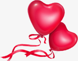 爱心形状气球红色素材