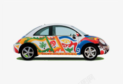 手绘甲壳虫彩绘版甲壳虫汽车高清图片