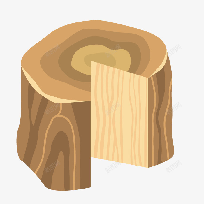 木头树桩png免抠素材_新图网 https://ixintu.com 手绘 木质 树根 模型 物体 艺术 装饰