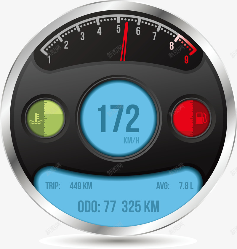 黑色汽车精致仪表盘矢量图eps免抠素材_新图网 https://ixintu.com 仪表盘 仪表盘PNG 汽车仪表盘 矢量仪表盘 黑色 黑色仪表盘 矢量图