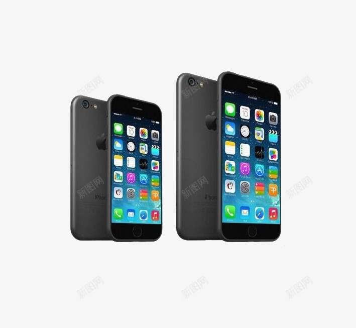 苹果6手机png免抠素材_新图网 https://ixintu.com iPhone6模板 iphone6 免抠元素 免费下载 手机 模型 苹果6 黑色