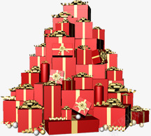 圣诞节元素红色质感礼盒包装png免抠素材_新图网 https://ixintu.com 元素 包装 圣诞节 礼盒 红色 质感
