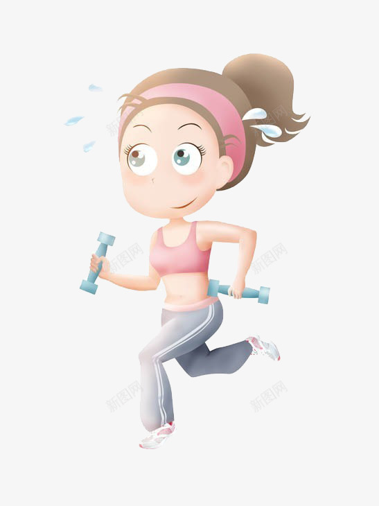 正在锻炼的女性png免抠素材_新图网 https://ixintu.com 健康 健康生活 女性健康 汗水 锻炼