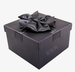 小方盒蝴蝶结花盒高清图片