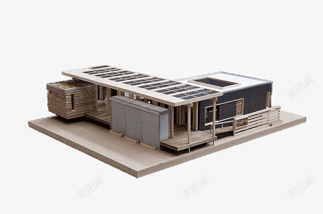 木制建筑模型png免抠素材_新图网 https://ixintu.com 建筑 木制 木头 模型