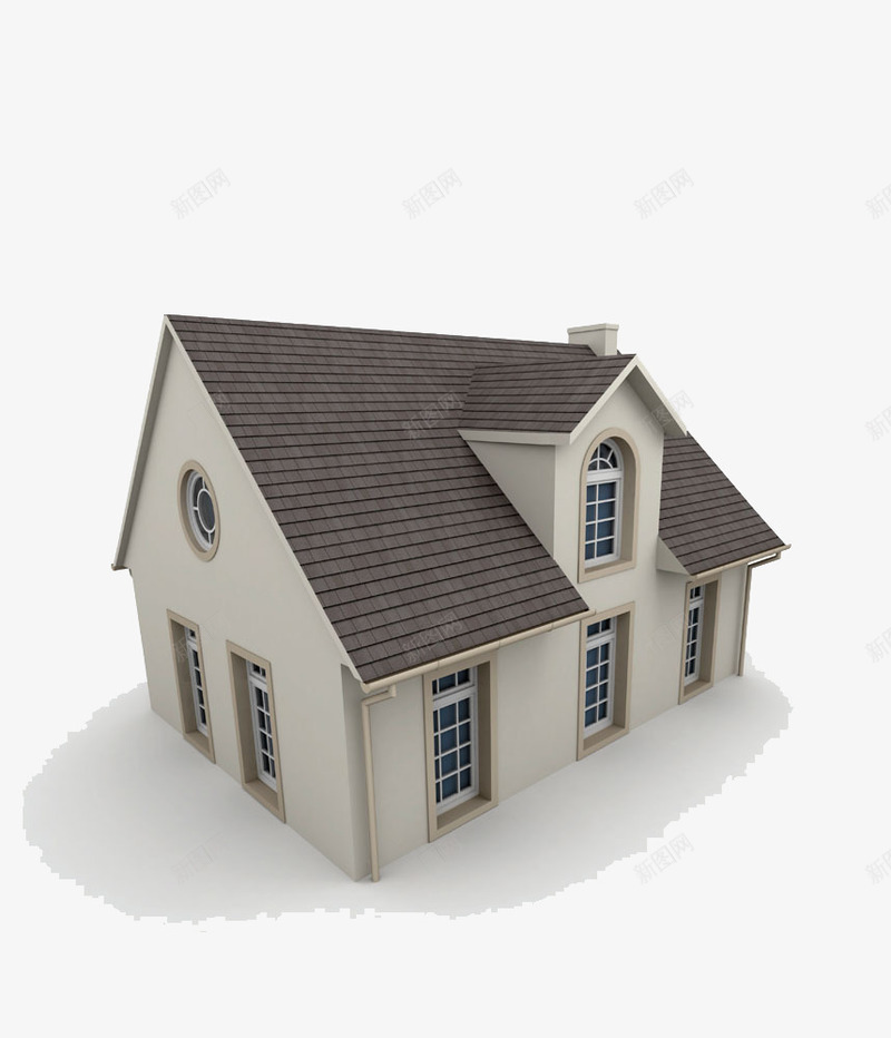 一层建筑模型png免抠素材_新图网 https://ixintu.com CAD图纸与房子模型 免扣 建筑素材 模型 灰褐色屋顶