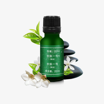 丰挺一号精油psd免抠素材_新图网 https://ixintu.com 女性用品 护肤品 白色花朵 绿叶