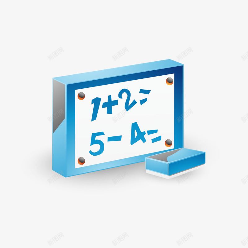 数学教学黑板png免抠素材_新图网 https://ixintu.com 教学黑板 数学 黑板 黑板模型