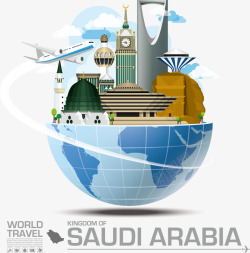 阿拉伯旅游装饰沙特阿拉伯景点建筑高清图片