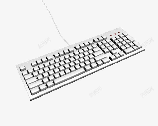 3Dmax电脑键盘模型png免抠素材_新图网 https://ixintu.com 电脑 白色 键盘 键盘模型