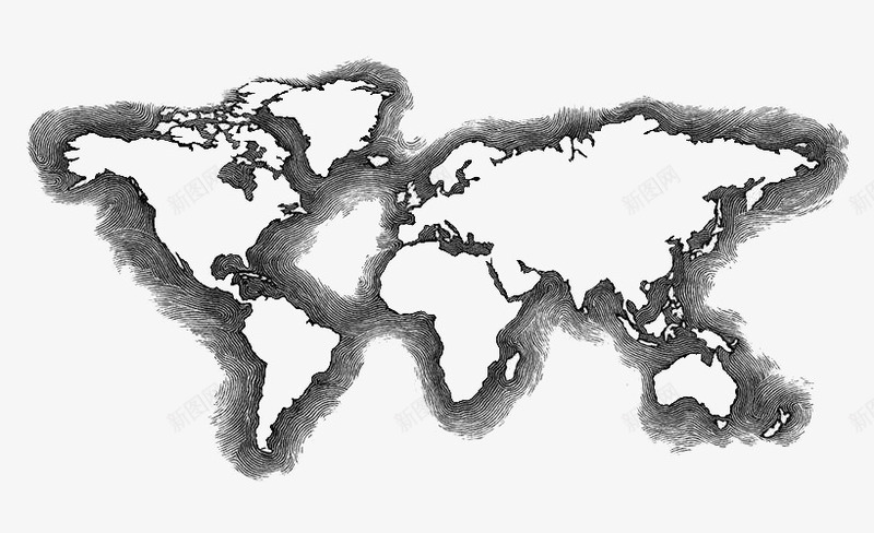 俯视地球板块的黑白地球png免抠素材_新图网 https://ixintu.com 俯视 地球 地球黑白 板块 简约风格 装饰图案 黑白地球