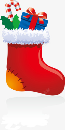 圣诞礼物袜圣诞节红色圣诞袜高清图片