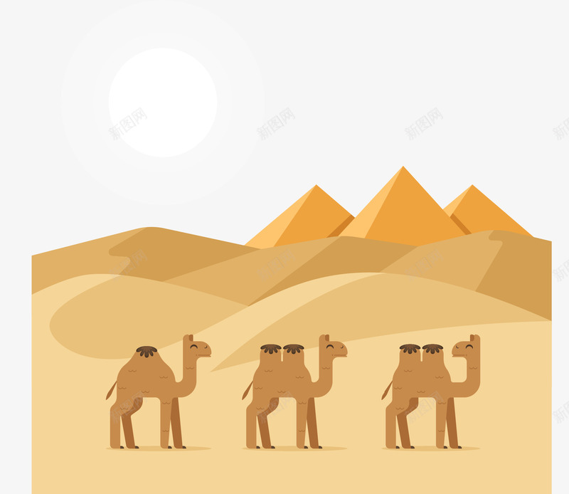 埃及旅游沙漠骆驼矢量图ai免抠素材_新图网 https://ixintu.com 埃及 埃及旅游 沙漠 沙漠骆驼 矢量png 骆驼 矢量图