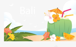 旅游度假海报巴厘岛旅游度假海报矢量图高清图片