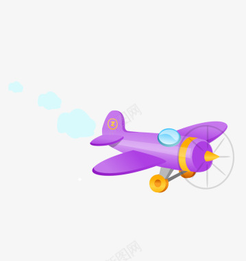 紫色飞机图标图标