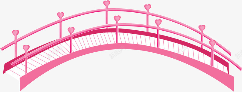 粉色可爱桥梁七夕png免抠素材_新图网 https://ixintu.com 七夕 可爱 桥梁 粉色