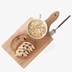 面包麦片健康早餐素材