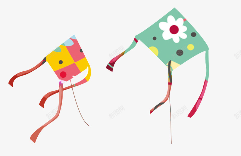 卡通可爱漂亮的菱形风筝psd免抠素材_新图网 https://ixintu.com 卡通 可爱 天空中的风筝 漂亮的 菱形风筝 风筝节 飞舞的风筝